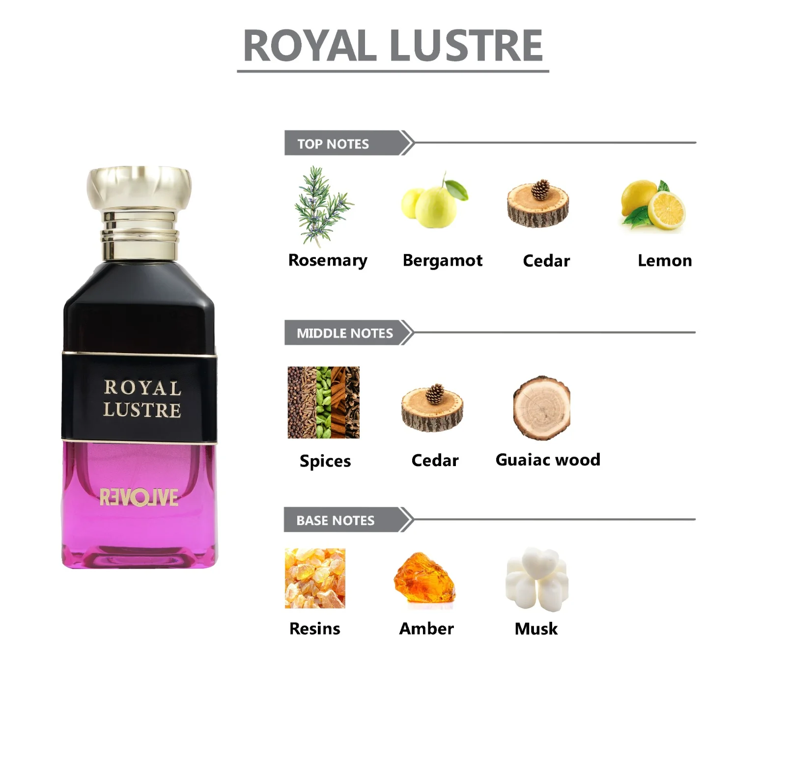 REVOLVE Royal Lustre Eau De Parfum For Men - 100ml - Image 6