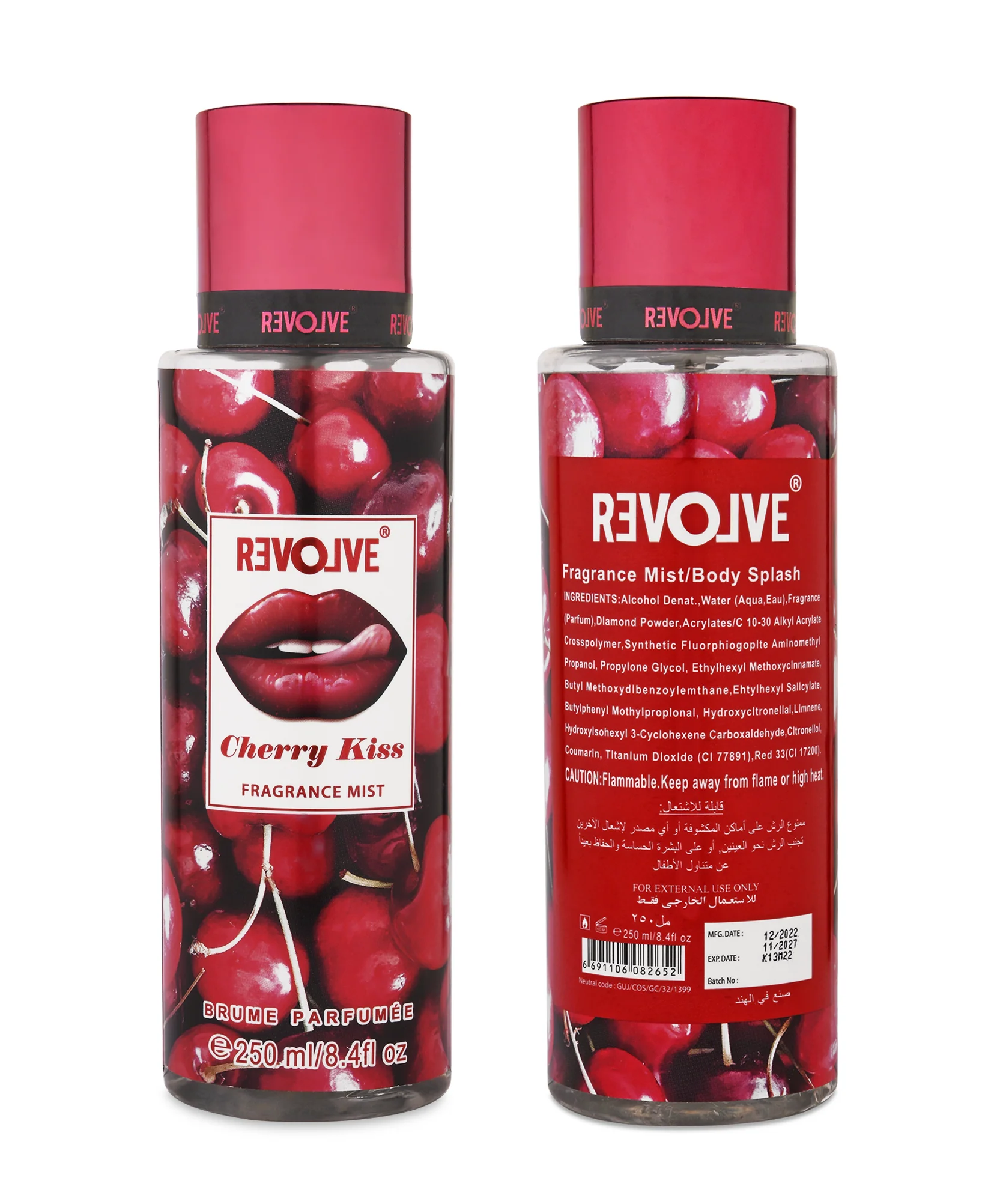 CHERRY KISS - 250ML LONG LASTING BODY MIST FOR WOMEN