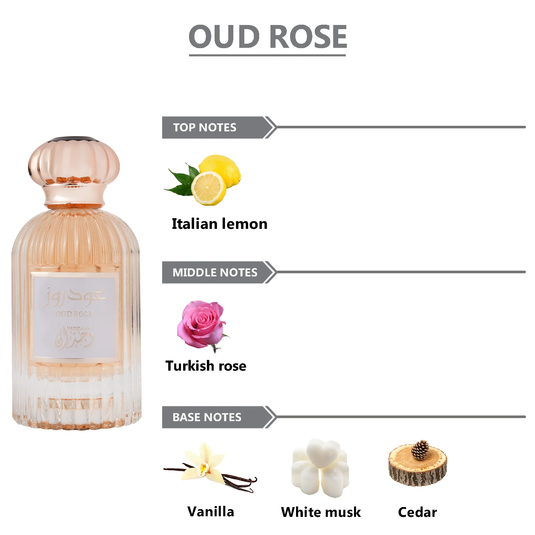 WEJDAN Oud Rose Eau De Parfum For Women - 100ml - Image 6