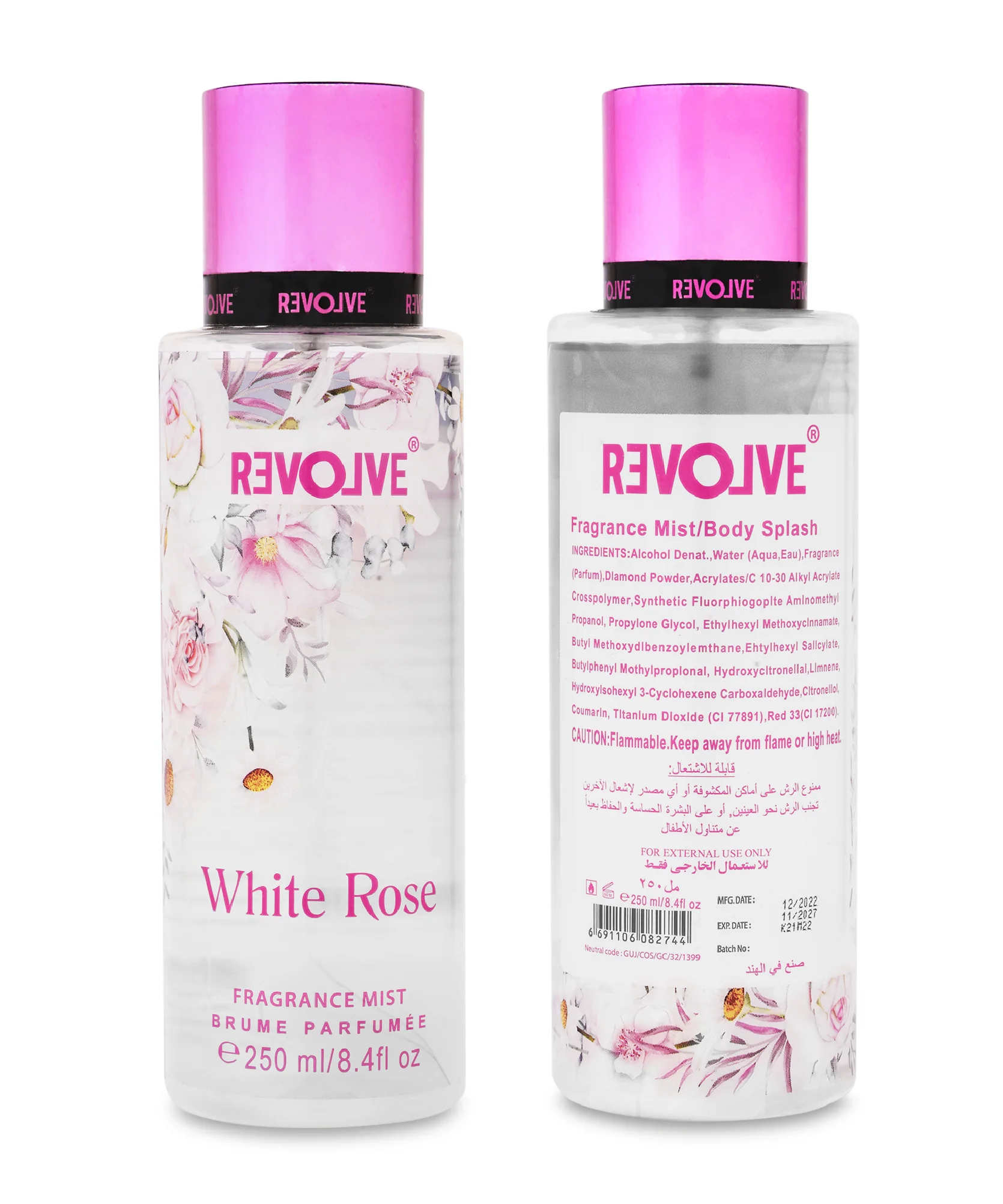 WHITE ROSE - 250ML LONG LASTING BODY MIST