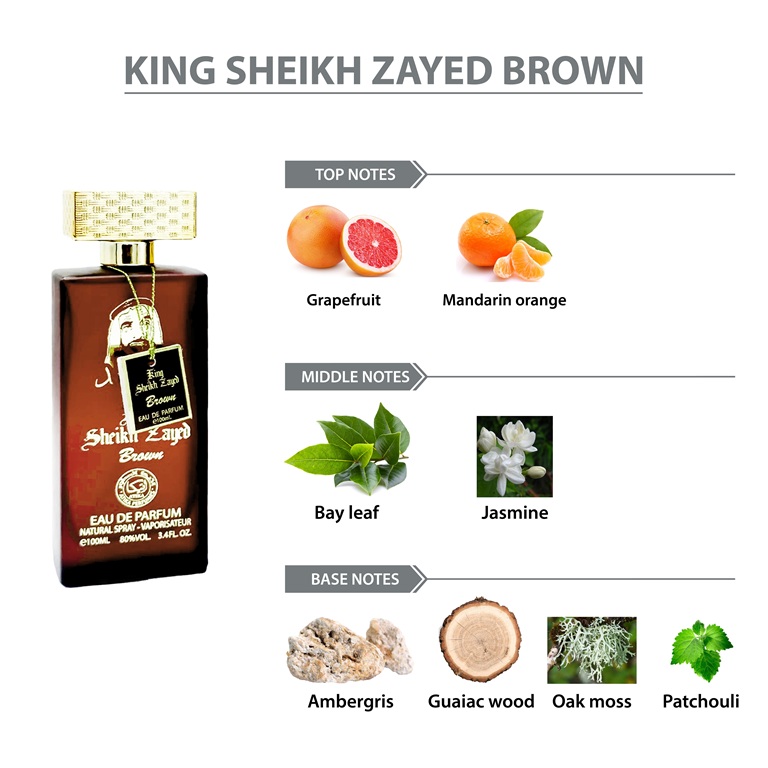 King Sheikh Zayed Brown Eau De Parfum for Men -100ml - Image 5